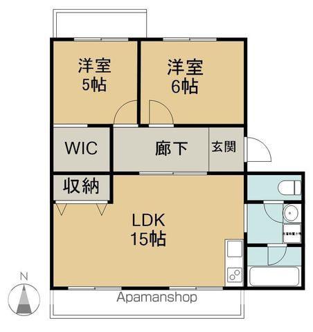 セントラル瑞穂(2LDK/4階)の間取り写真