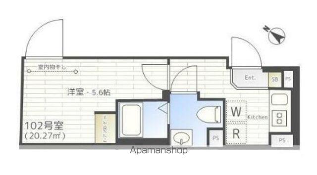 メゾンド町屋(1K/3階)の間取り写真