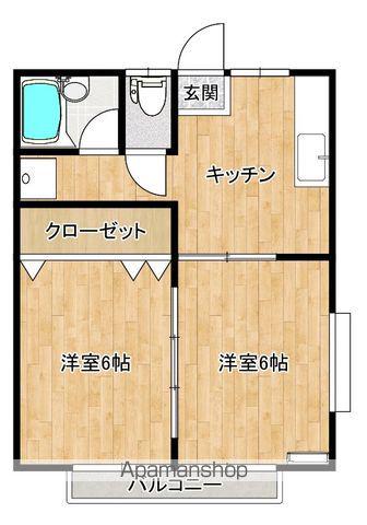 APMS(2K/1階)の間取り写真