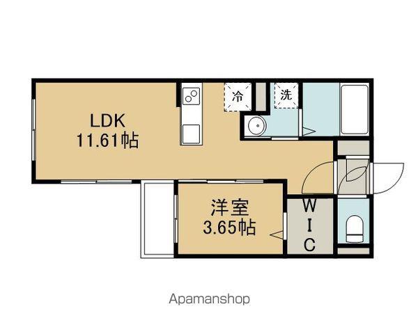 TWINBERRY HANAZONO(1LDK/2階)の間取り写真