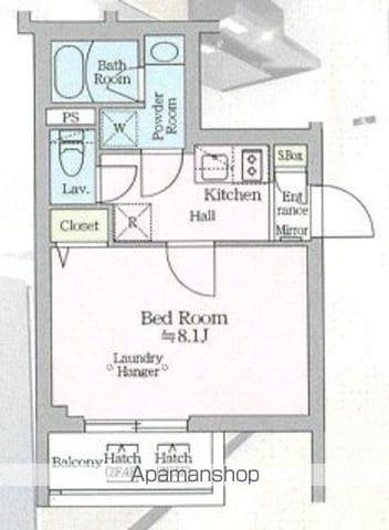 アイル プレミアム西新宿(1K/1階)の間取り写真