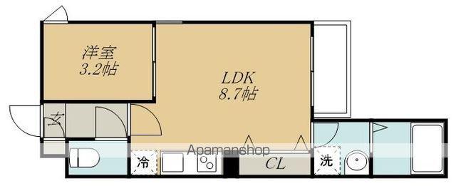REGALEST長町南(1LDK/2階)の間取り写真
