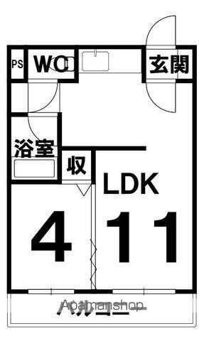カーサ・プリオールⅤ(1LDK/4階)の間取り写真
