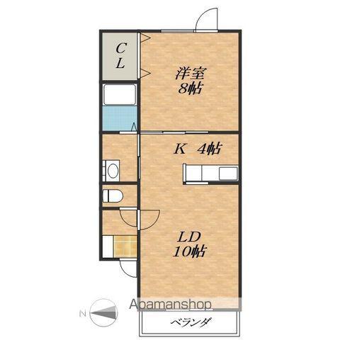 SPACE8(1LDK/2階)の間取り写真