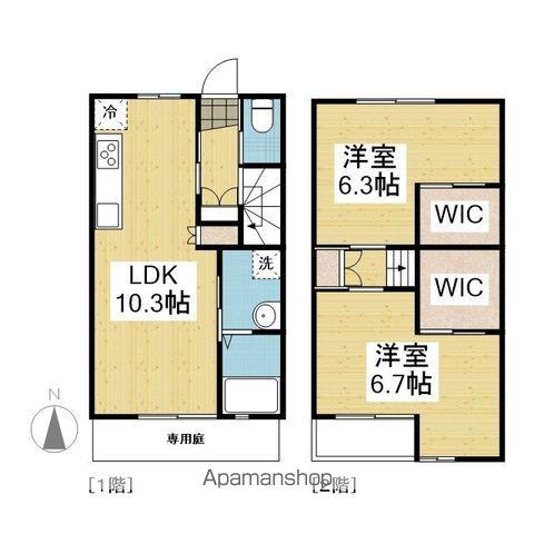 メゾン高岡(2LDK/2階)の間取り写真