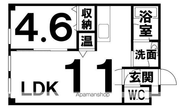 クラッシー西13条倶楽部(1LDK/3階)の間取り写真