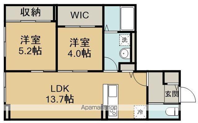 ハイムメゾン新狭山C(2LDK/1階)の間取り写真