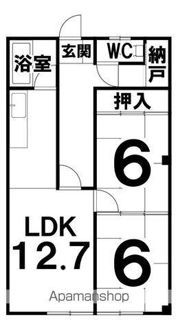 ハイツ アリス(2LDK/1階)の間取り写真