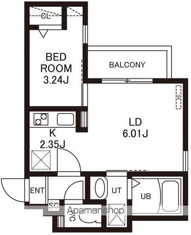 CHERIM南福岡Ⅵ(1LDK/3階)の間取り写真