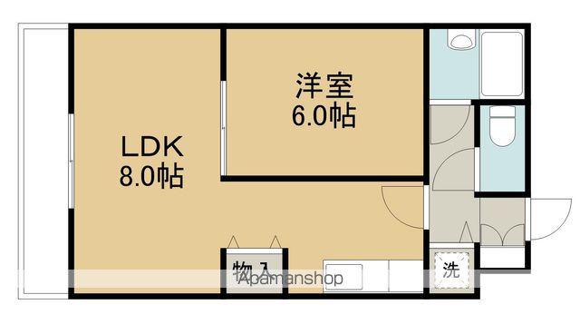 ジェイステージ苫小牧Ⅰ(1LDK/4階)の間取り写真