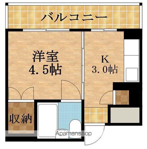 第3シャト-モリオカ(1K/3階)の間取り写真