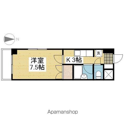 ベルメゾン久万の台(1K/4階)の間取り写真