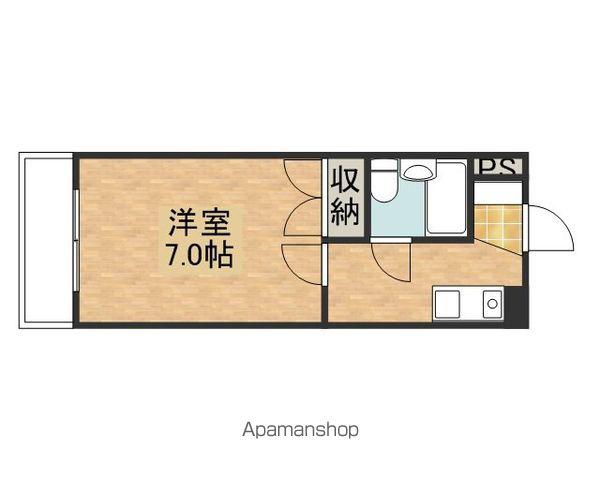 リベルテ矢野(1K/2階)の間取り写真