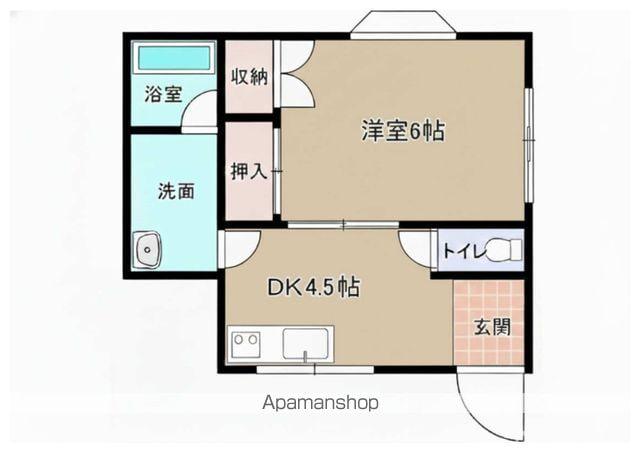 コープ寿(1DK/2階)の間取り写真