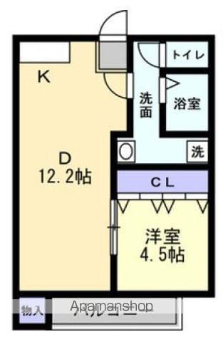メゾン・ド・宮田(1LDK/2階)の間取り写真