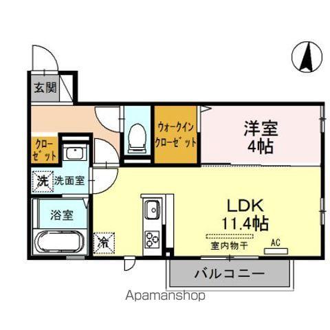 ブリリアントコート・マーベラスコート マーベラスコート(1LDK/2階)の間取り写真