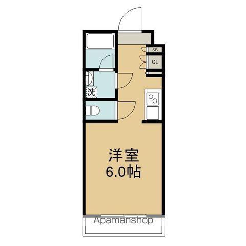 BLUE PALETTE浦安(ワンルーム/2階)の間取り写真