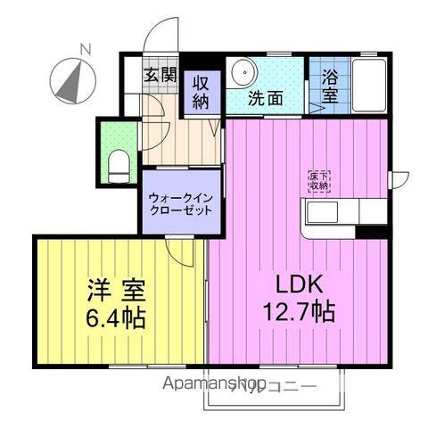 シュシュラフィーネⅡ(1LDK/1階)の間取り写真