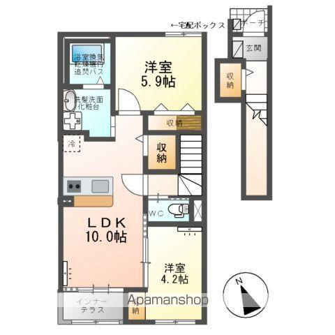 ルミナスA(2LDK/2階)の間取り写真