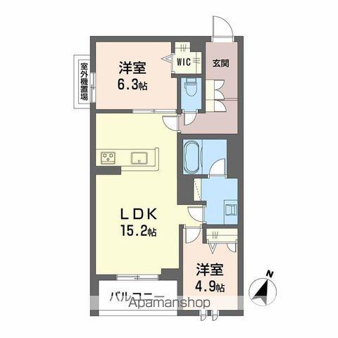 WAVE 伏見(2LDK/3階)の間取り写真