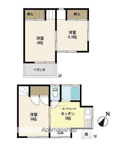 栄１丁目テラスハウスⅡ(3K)の間取り写真