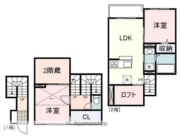 RIVILLAGE栗原(2LDK/2階)の間取り写真