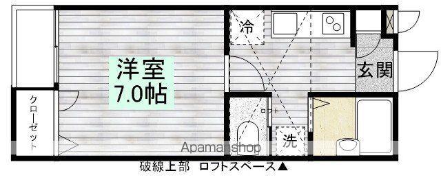 メゾンKT(1K/2階)の間取り写真
