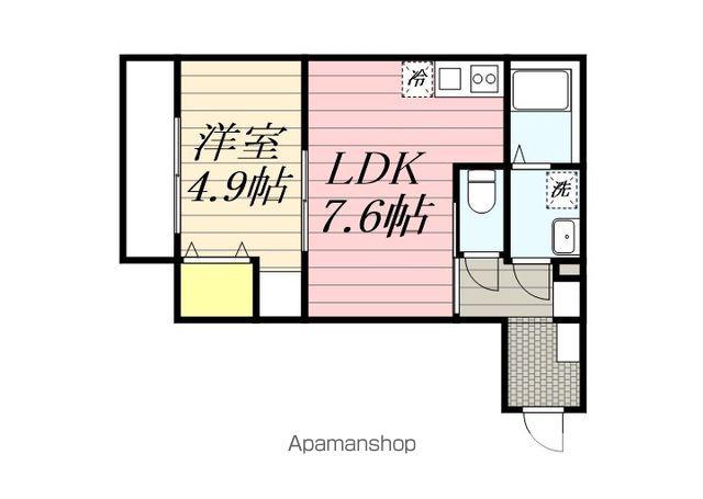 エスペリオ道場南(1LDK/2階)の間取り写真