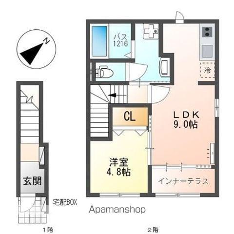 CASA FELICE 深川(1LDK/2階)の間取り写真