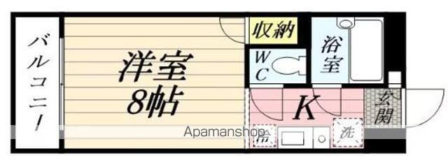 タートルストーンビル(ワンルーム/3階)の間取り写真