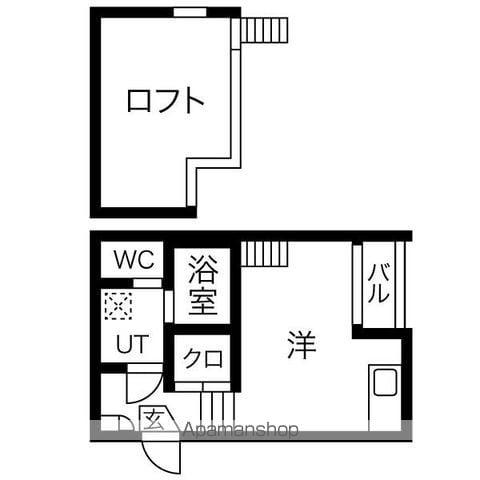 グルージャ黒門(ワンルーム/2階)の間取り写真