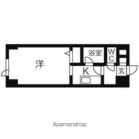 レガート北36(1K/4階)の間取り写真