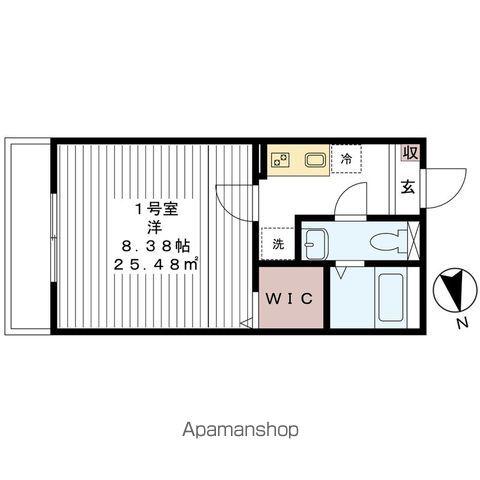 AJ南流山ノースⅡ(1K/2階)の間取り写真