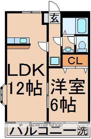メゾンノースパーク(1LDK/1階)の間取り写真