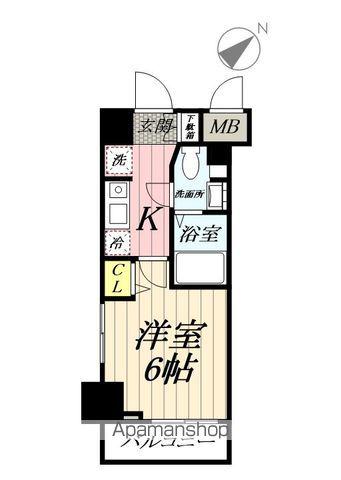 N-STAGE 三郷(1K/6階)の間取り写真
