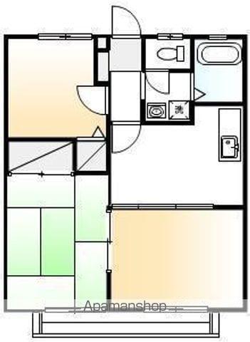 シティ加茂川A(3DK/2階)の間取り写真
