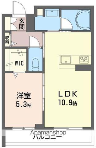 ヴィアソーレ(1LDK/1階)の間取り写真
