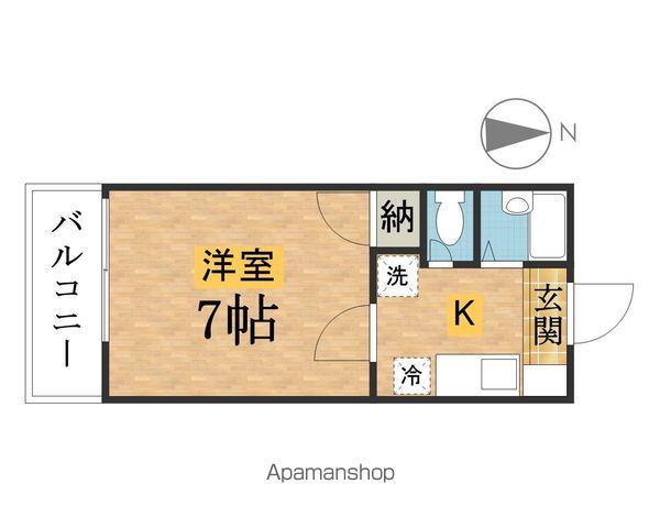 リバーサイドヒルズ(1K/2階)の間取り写真