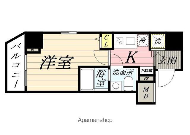 スパシエルクス横濱鶴見(1K/8階)の間取り写真