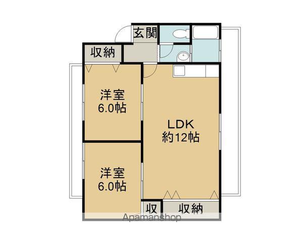 ペアハイツ Ⅰ(2LDK/3階)の間取り写真