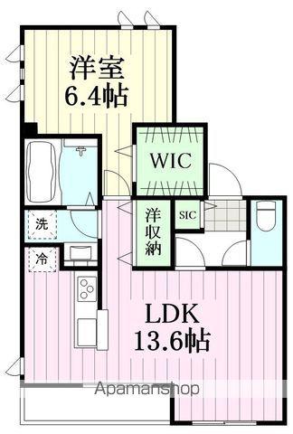 エスコンディーテ銀杏町(1LDK/2階)の間取り写真
