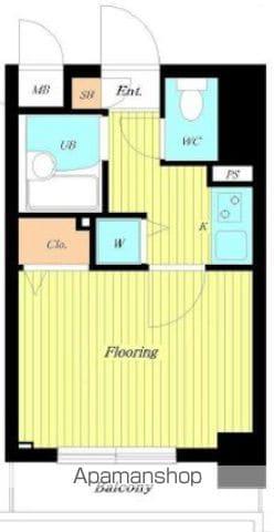 パークウェル目白(1K/4階)の間取り写真