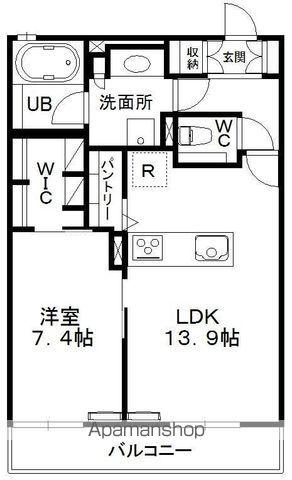 ヒルズレジデンシャルD11(1LDK/2階)の間取り写真