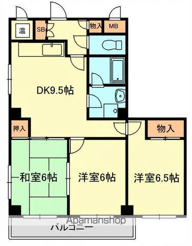カーサ瀬田(3DK/4階)の間取り写真