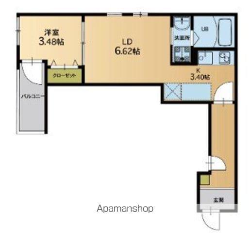 ウェリス東浜(1LDK/1階)の間取り写真