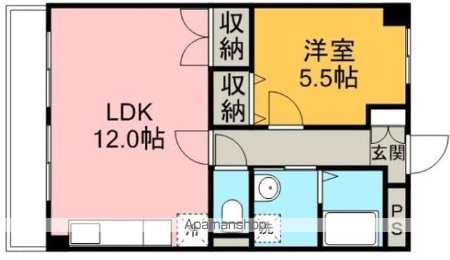 マンション稲穂(1LDK/2階)の間取り写真