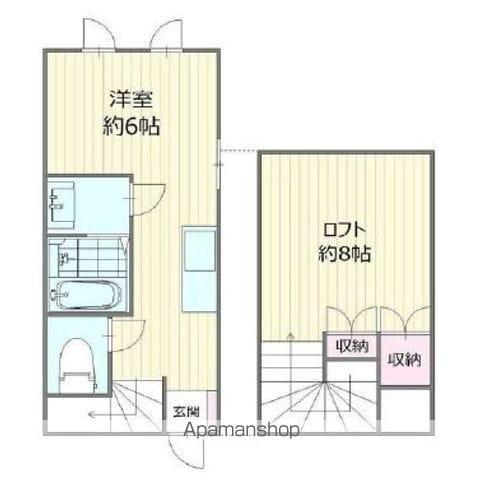 メゾンダルブル(1K/2階)の間取り写真