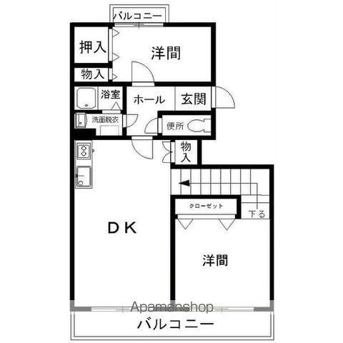 プランタンハイツ(2DK/1階)の間取り写真