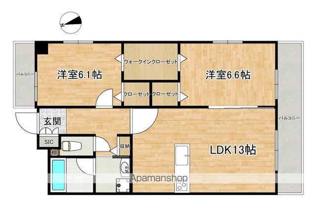 ソレイユ ルヴァン福津中央(2LDK/7階)の間取り写真