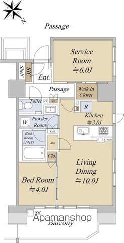 シティハウス巣鴨(1SLDK/3階)の間取り写真